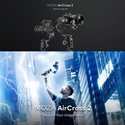 MOZA AirCross 2 Professional 3 Axis Handheld Gimbal Stabilizer with Phone Clamp + Quick Release Plate for DSLR Camera and Smart Phone, Load: 3.2kg(Black) Eurekaonline