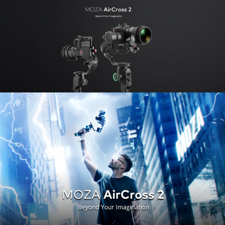 MOZA AirCross 2 Standard 3 Axis Handheld Gimbal Stabilizer for DSLR Camera, Load: 3.2kg(Black) Eurekaonline