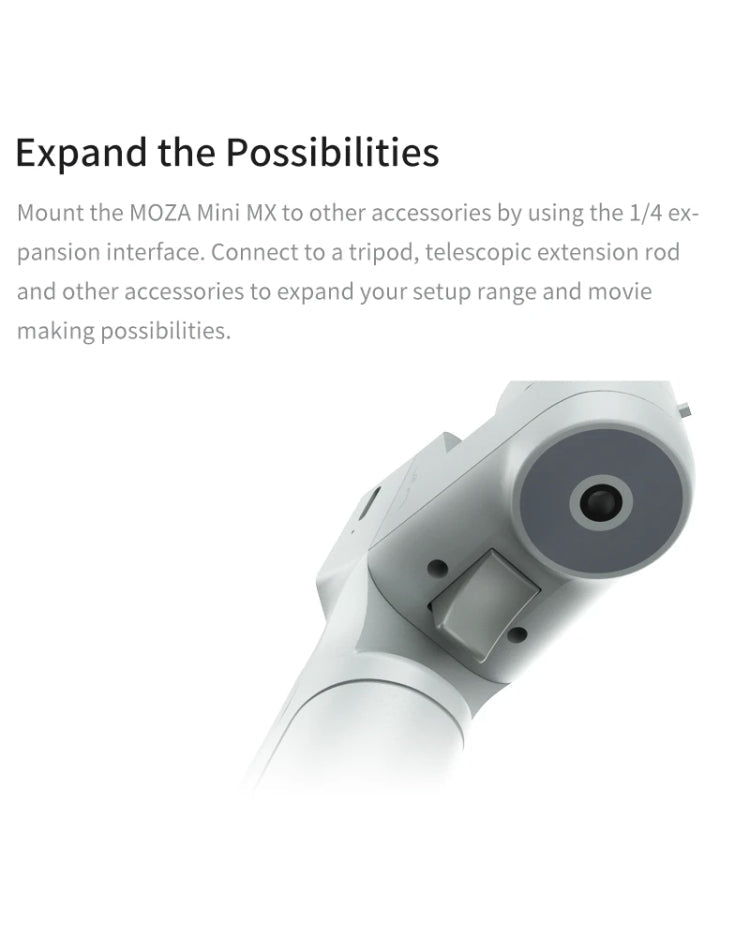 MOZA Mini MX 3 Axis Foldable Handheld Gimbal Stabilizer for Action Camera and Smart Phone(Grey) Eurekaonline