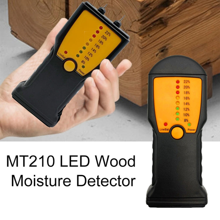 MT210 Wood Moisture Meter Wood Material Water Leak Detector Damp Tester Wood Test Tool Eurekaonline