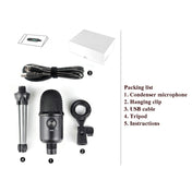 MVD-2 Condenser Microphone Computer USB Recording Desktop Microphone With Tripod Eurekaonline