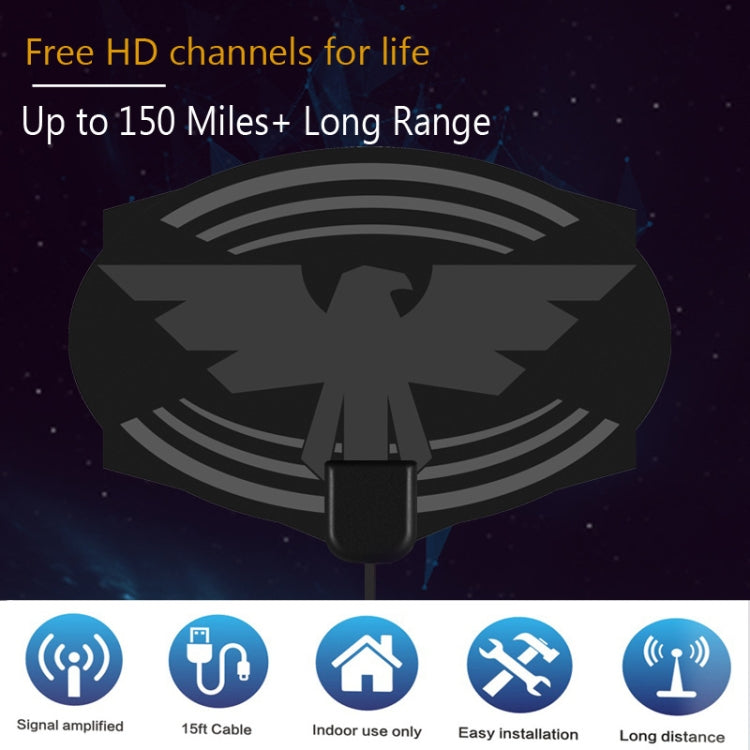 MYC-HDTV049 25dB 4K HDTV Antenna, Reception Range: 150 Miles Eurekaonline