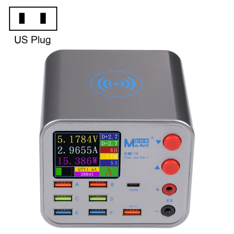 MaAnt Dianba NO.1 Multi-port Wireless USB PD Charger, US Plug Eurekaonline