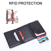 Magnetic RFID Bag Multifunctional Aluminum Automatic Pop-up Credit Card Package(Brown) Eurekaonline
