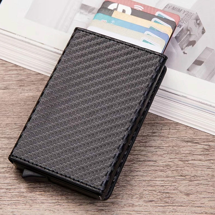 Magnetic RFID Bag Multifunctional Aluminum Automatic Pop-up Credit Card Package(Carbon Fiber) Eurekaonline