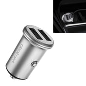 Mcdodo CC-3851 Dual USB Ports Smart Car Charger, For iPhone, iPad, Samsung, HTC, Sony, LG, Huawei, Lenovo, and other Smartphones or Tablet(Silver) Eurekaonline