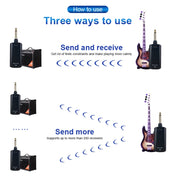 Measy AU688-U 20 Channels Wireless Guitar System Rechargeable Musical Instrument Transmitter Receiver Eurekaonline