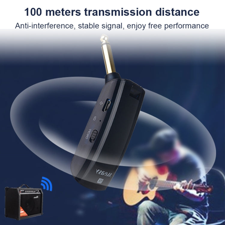 Measy AU688-U 20 Channels Wireless Guitar System Rechargeable Musical Instrument Transmitter Receiver Eurekaonline