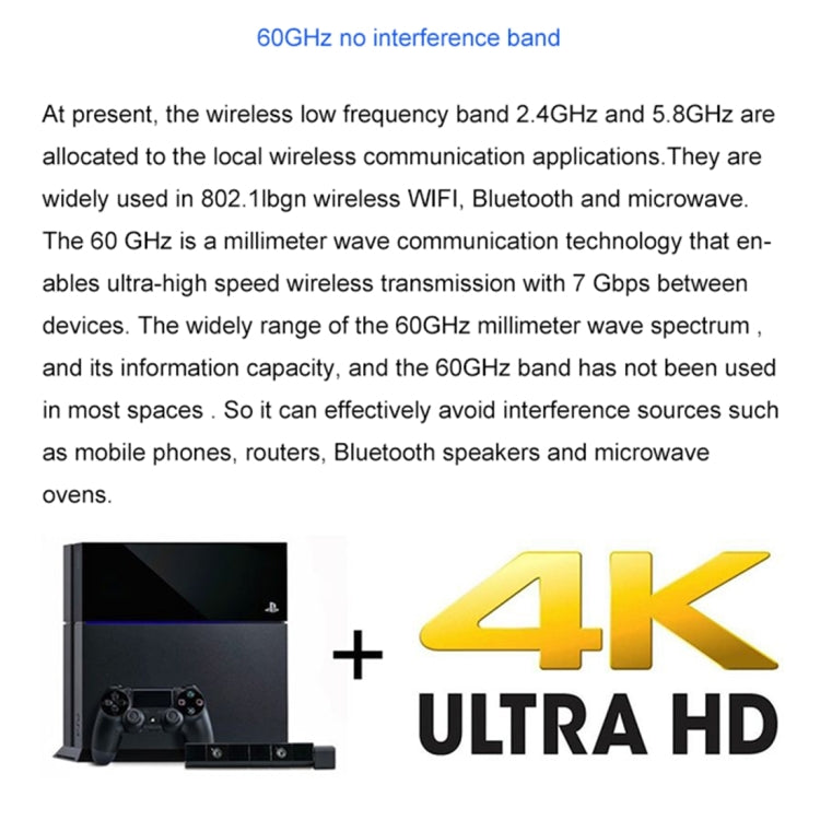 Measy W2H 60GHz 1080P Ultra HD Wireless Transmission Kit, Transmission Distance: 30m, UK Plug Eurekaonline