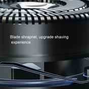 Mecha-type Washable Razor Rechargeable 2-blade Electric Shaver With Luminous Button(Black) Eurekaonline