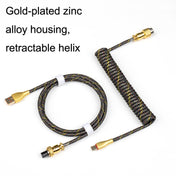 Mechanical Keyboard Spring Cable Gold-plated Aerial Plug(Black) Eurekaonline