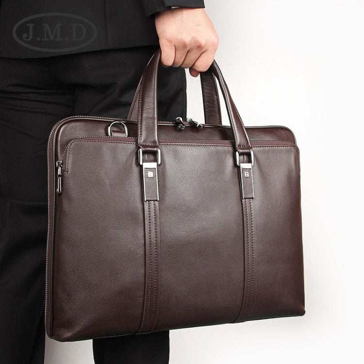 Men Business Cowhide Leather Handbag Lawyer Briefcase Messenger Bag Laptop Bag(Black) Eurekaonline