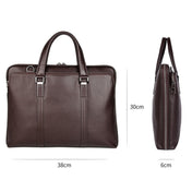 Men Business Cowhide Leather Handbag Lawyer Briefcase Messenger Bag Laptop Bag(Black) Eurekaonline