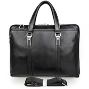 Men Business Cowhide Leather Handbag Lawyer Briefcase Messenger Bag Laptop Bag(Black) Eurekaonline