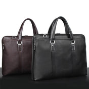 Men Business Cowhide Leather Handbag Lawyer Briefcase Messenger Bag Laptop Bag(Chocolate Color) Eurekaonline