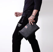 Men Leather Casual Clutch Leather Smart Anti-Theft & Anti-Lost Coin Purse, Size:Large Eurekaonline