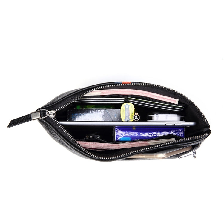 Men Leather Casual Clutch Leather Smart Anti-Theft & Anti-Lost Coin Purse, Size:Small Eurekaonline