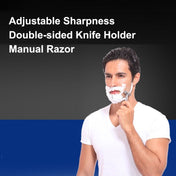 Men Vintage Adjustable Sharpness Double-sided Knife Holder Manual Razor Eurekaonline