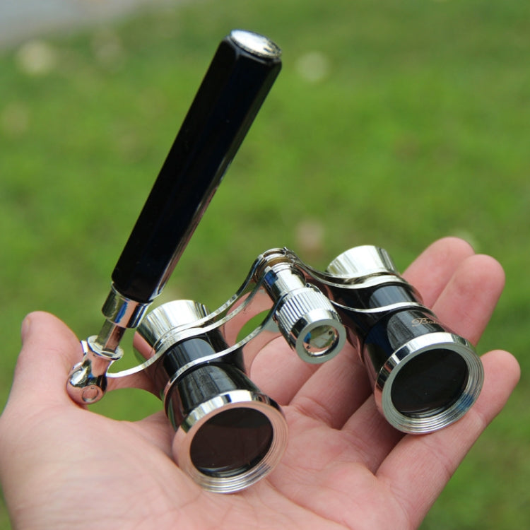 Metal 3 X 25 Lady With Handle Chrome Double Cylinder Telescope(Black) Eurekaonline