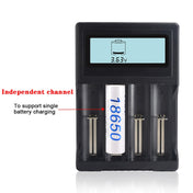Micro USB 4 Slot Battery Charger for 3.7V Lithium-ion Battery, with LCD Display Eurekaonline