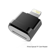 MicroDrive 8pin To TF Card Adapter Mini iPhone & iPad TF Card Reader, Capacity:128GB(Black) Eurekaonline