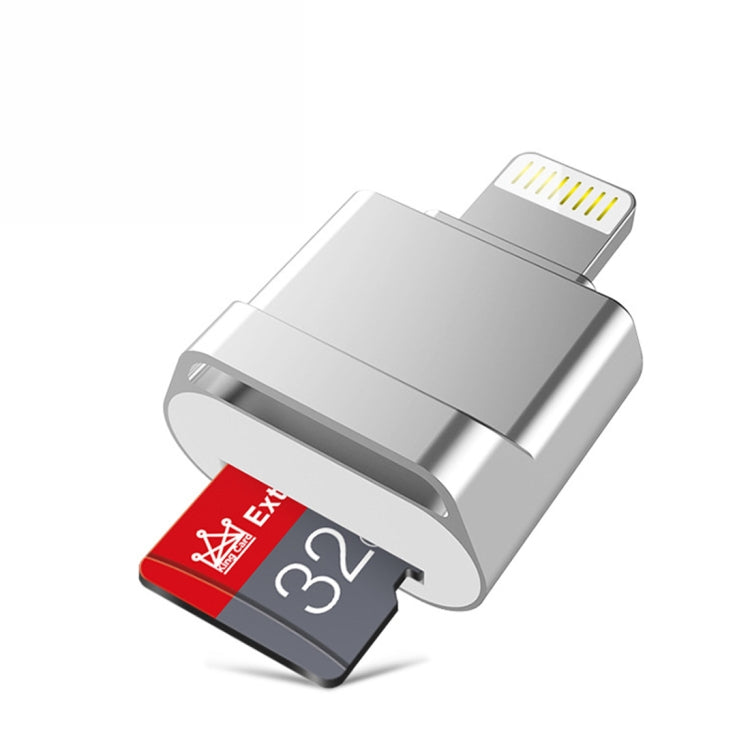 MicroDrive 8pin To TF Card Adapter Mini iPhone & iPad TF Card Reader (Silver) Eurekaonline