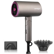 Mingge T1 T Style 1800W High-power Cold Hot Air Wind Fast Drying Folding Hair Dryer, Plug Type:US Plug(Gray) Eurekaonline