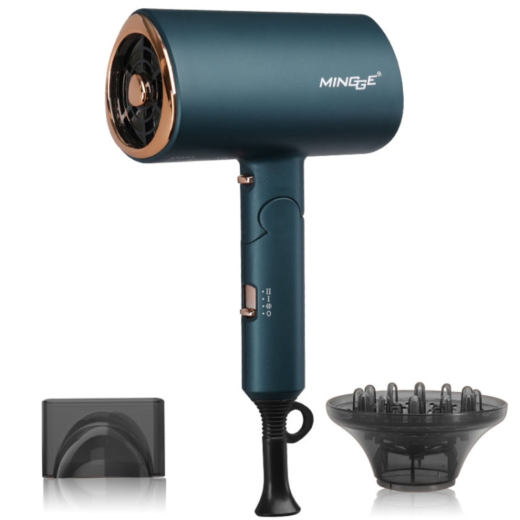 Mingge T1 T Style 1800W High-power Cold Hot Air Wind Fast Drying Folding Hair Dryer, Plug Type:US Plug( Green) Eurekaonline