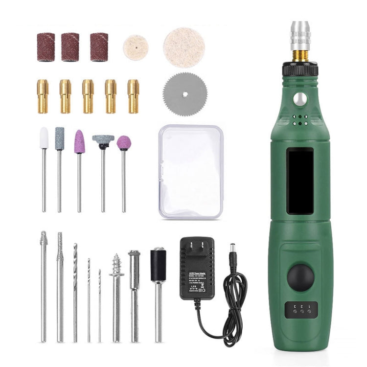 Mini Electrical Engraving Pen Cutting And Polishing Electrical Grinder Tool Set, US Plug(Green) Eurekaonline