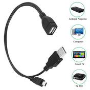 Mini USB Male + USB 2.0 AM to AF Cable with OTG Function, Length: 30cm / 35cm Eurekaonline