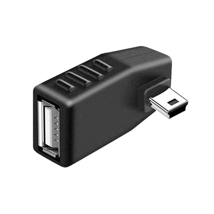 Mini USB Male to USB 2.0 AF Adapter with 90 Degree Right Angled, Support OTG Function(Black) Eurekaonline