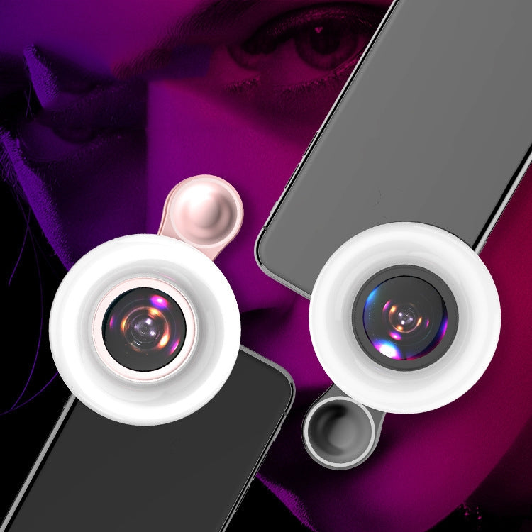 Mobile Phone Macro Lens Beauty Makeup Selfie Light(Black) Eurekaonline