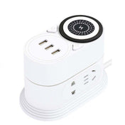 Mobile Phone Wireless Charging Socket Creative Smart USB Power Strip Multi-Function Desktop Vertical Power Strip, CN Plug, Specification: 3 Meters, Style:2 Layer(White) Eurekaonline