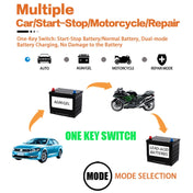 Motorcycle / Car Battery Smart Charger with LCD Creen, Plug Type:EU Plug(Yellow) Eurekaonline