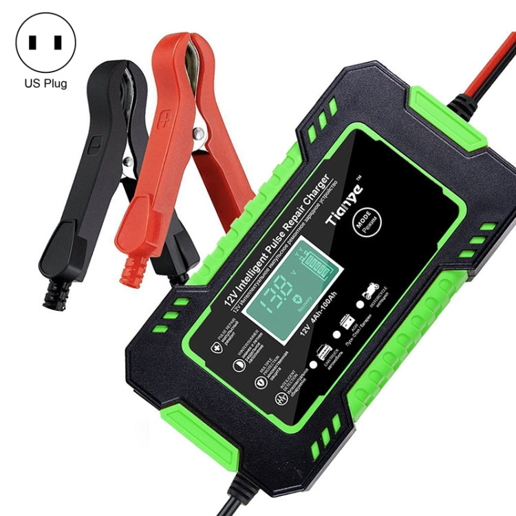  Car Battery Smart Charger with LCD Screen, Plug Type:US Plug Eurekaonline