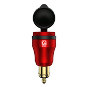 Motorcycle European-style Small-caliber Aluminum Alloy QC 3.0 + PD Fast Charge USB Charger, Shell Color:Red(Green Light) Eurekaonline