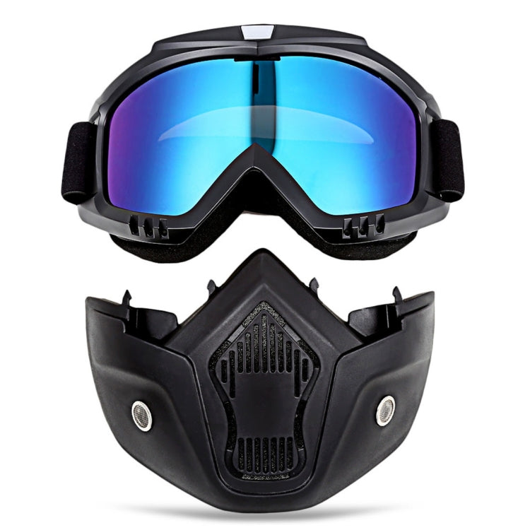 Motorcycle Off-road Helmet Mask Detachable Windproof Goggles Glasses(Colour) Eurekaonline