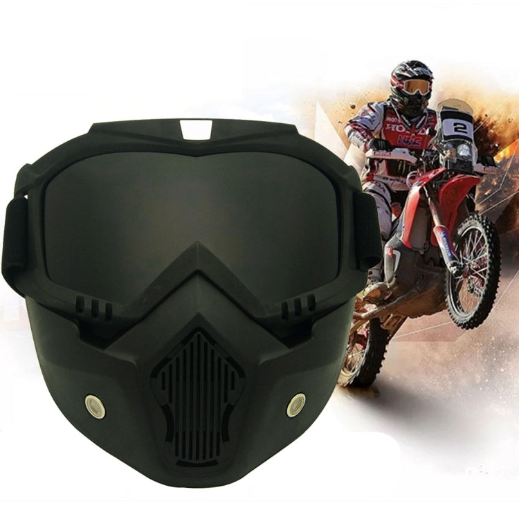 Motorcycle Off-road Helmet Mask Detachable Windproof Goggles Glasses(Grey) Eurekaonline