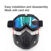 Motorcycle Off-road Helmet Mask Detachable Windproof Goggles Glasses(Silver) Eurekaonline
