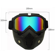 Motorcycle Off-road Helmet Mask Detachable Windproof Goggles Glasses(Silver) Eurekaonline