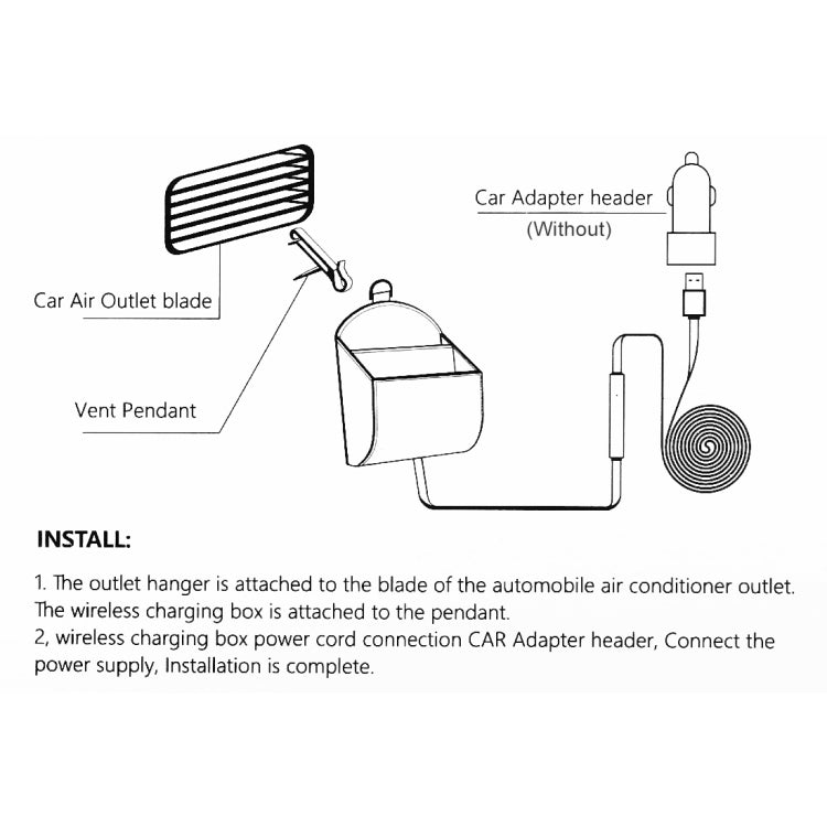 Multi-function Car Air Outlet Wireless Charger Storage Box Eurekaonline