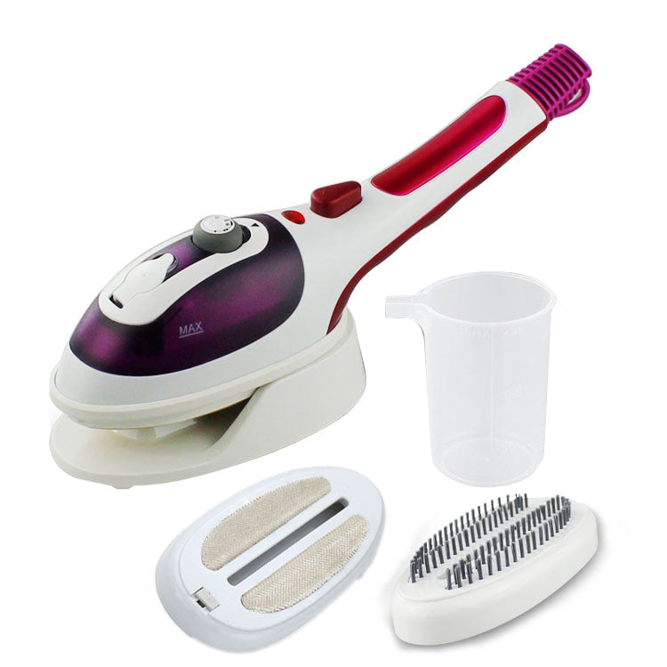 Multifunction Household Handheld Steamer Travel Portable Hand - Held Steam Hanging Hot Machine Ceramic Bottom with Flannelette Brush & Hair Brush & Measuring Cup,EU Plug(Purple) Eurekaonline