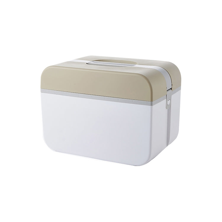 Multifunctional Household Dustproof Family Safety Emergency Storage Box Double-layer Medicine Case, Size:L(Coffee) Eurekaonline