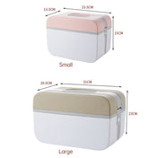 Multifunctional Household Dustproof Family Safety Emergency Storage Box Double-layer Medicine Case, Size:S(Pink) Eurekaonline