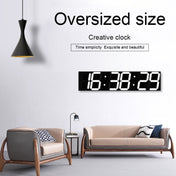 Multifunctional LED Wall Clock Creative Digital Clock US Plug, Style:Hollow Remote Control(Gold Font) Eurekaonline