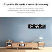 Multifunctional LED Wall Clock Creative Digital Clock US Plug, Style:Hollow Remote Control(Gold Font) Eurekaonline