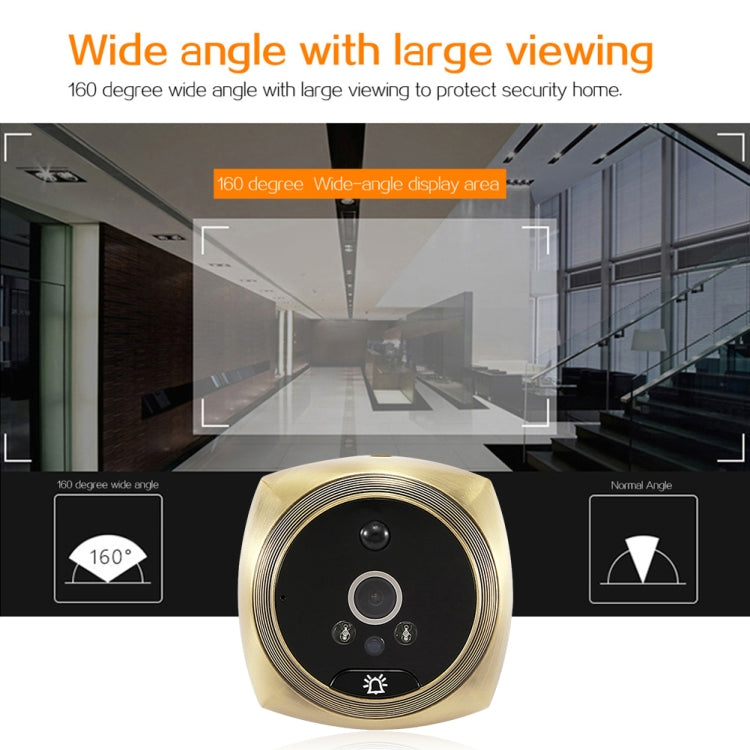 N6 2.0 Million Pixels 4.3 inch Screen Video Doorbell(Gold) Eurekaonline