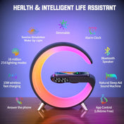 N69 Smart Bluetooth Speaker Support Wireless Charger & Alarm Clock & Ambient Light (Black) Eurekaonline