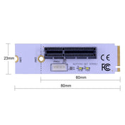 NGFF M.2 Key M to PCI-E 1X / 4X / 8X / 16X Graphics Card Mining Slot Adapter Riser Converter Card with LED & 4 Pin Power Cable Eurekaonline