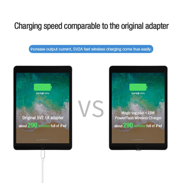 NILLKIN NKR01 For iPad 9.7 / 10.2 inch & iPad Air 10.5 inch & iPad Pro 10.5 inch Long Magic Tag Plus QI Standard Wireless Charging Receiver with 8 Pin Port Eurekaonline